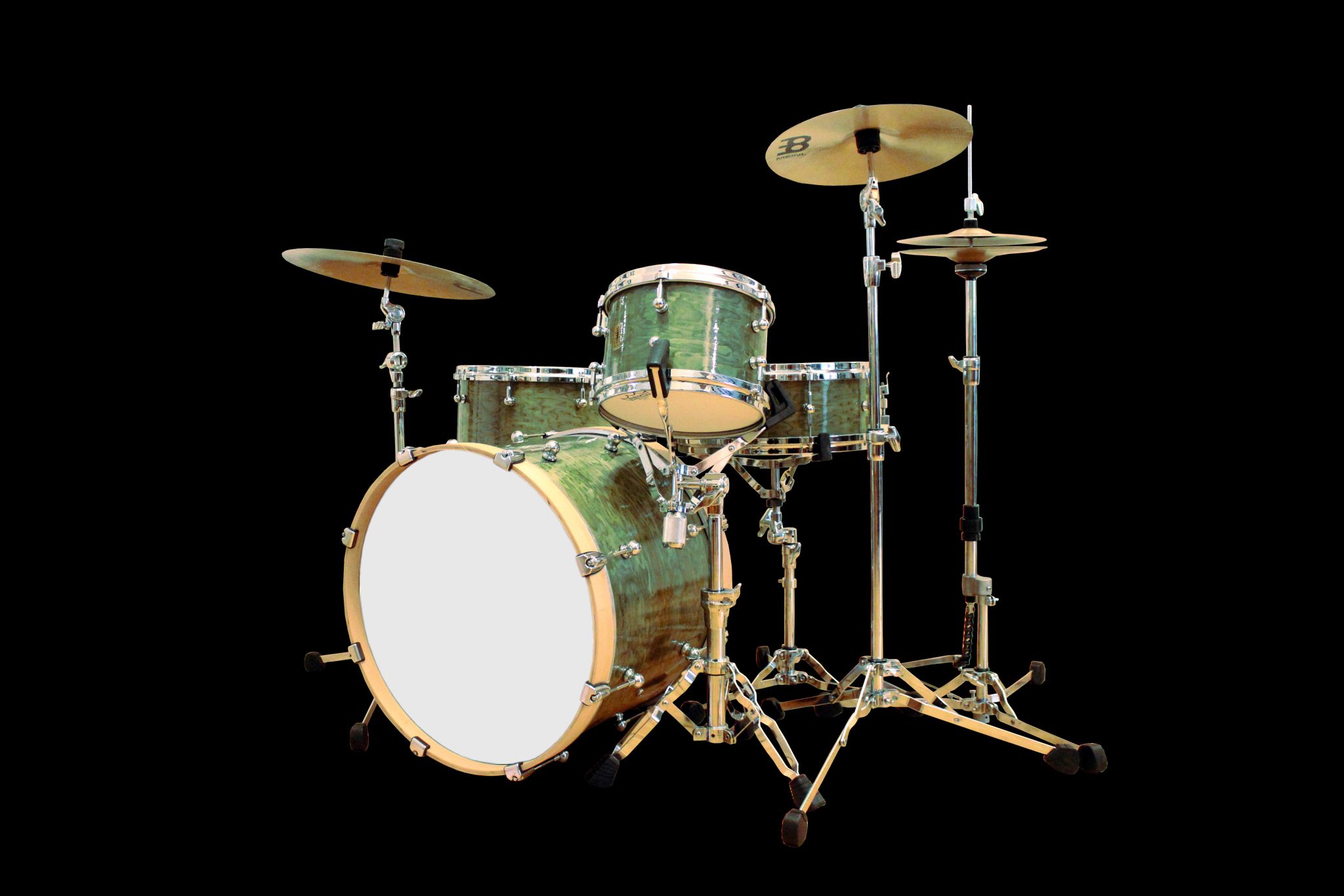 Green Birdseye Bop Drum Set